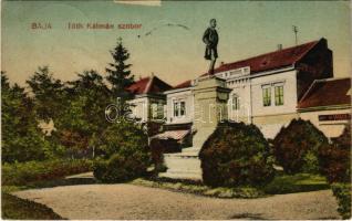 1922 Baja, Tóth Kálmán szobor, üzlet. Wurmfeld Gyula kiadása (EK)