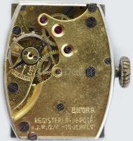 Bifora férfi karóra, mechanikus szerkezettel, analóg kijelzős, működik, kopott, karcos, bőr szíjjal,...