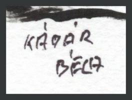 Kádár Béla jelzéssel: Akt. Tus, papír. 30x19,5 cm