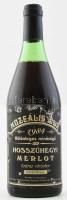 1984 Hosszúhegyi Merlot 1984, muzeális bor, hajós-bajai borvidék, szakszerűen tárolt, bontatlan palack, 0,75l.