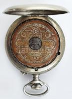 Hebdomas 8 napos zsebóra 1925 körül, acél tokos, karcos, sérült számlappal, szép, működő állapotban ...