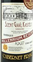 1997 Szent Gaál Kastély Szekszárdi Cabernet Franc Barrique Oak Aged Millennium Reserve, szakszerűen ...