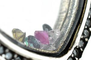 Ezüst (Ag) szívecskés gyűrű, Pandora jelzéssel, méret: 54, bruttó: 8,06 g