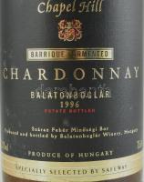 1996 Chapel Hill Balatonboglári Chardonnay Barrique 1996, zavaros, bontatlan palack száraz fehérbor,...