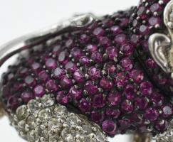 Ezüst (Ag) Nade Benam design gyűrű. Cirkónia ékítéssel, kopott, jelzett, br: 16g, m:58