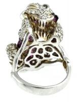 Ezüst (Ag) Nade Benam design gyűrű. Cirkónia ékítéssel, kopott, jelzett, br: 16g, m:58