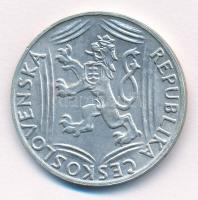Csehszlovákia 1948. 100K Ag "Függetlenség" T:1-Czechoslovakia 1948. 100 Korun Ag "Ind...