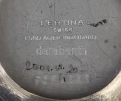 Certina férfi karóra, mechanikus szerkezettel, analóg kijelzős, működik, kopott, karcos, d: 35mm