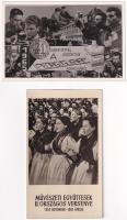 4 db MODERN magyar szocreál propaganda képeslap / 4 modern Hungarian Socialist propaganda postcards