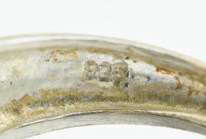 Ezüst (Ag) gyűrű, jelzett, méret: 53, bruttó: 7,38 g