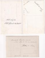 Gyöngyös - 3 db RÉGI fotó képeslap (Kovács Imre felvételei) / 3 pre-1945 photo postcards
