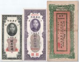 Kína ~1900-1953. 7xklf bankjegyből álló tétel T:I-III China ~1900-1953. 7xdiff banknote lot C:UNC-F