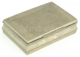 Zenélő kártyadoboz, jelzett, kopott, 18x12x5cm