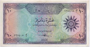 Irak 1959. 10D T:II- kis beszakadás Iraq 1959. 10 Dinars C:VF small tear Krause P#55