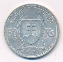 Szlovákia 1944. 50K Ag "Függetlenség 5. évfordulója" T:2 Slovakia 1944. 50 Korun Ag "...