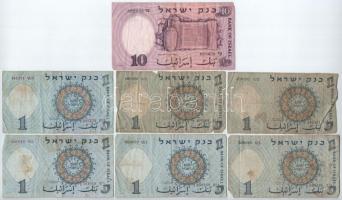 Izrael 1958. 1L (6db) + 10L T:III,III-
Israel 1958. 1 Lira (6pcs) + 10 Lirot C:F,VG
Krause P#30, P...
