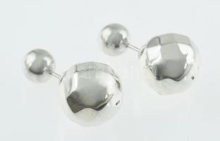 Ezüst (Ag) gömbös fülbevalópár, jelzett, nettó: 6,78 g