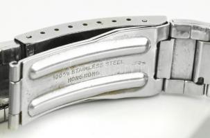 Longines férfi karóra, automata szerkezettel, hibás, kopott, dobozban, d:35mm