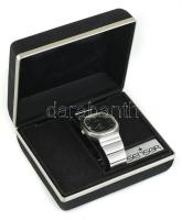 Longines férfi karóra, automata szerkezettel, hibás, kopott, dobozban, d:35mm