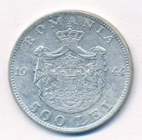 Románia 1944. 500L Ag "I. Mihály" T:1- Romania 1944. 500 Lei Ag "Mihai I" C:AU K...