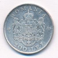 Románia 1942. 200L Ag "I. Mihály" T:2 Romania 1942. 200 Lei Ag "Mihai I" C:XF Kr...