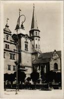 Lőcse, Levoca; Hlavné námestie / Fő tér, templom / main square, church (EK)