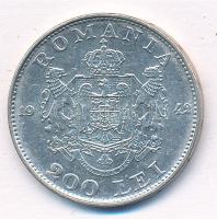 Románia 1942. 200L Ag "I. Mihály" T:2 Romania 1942. 200 Lei Ag "Mihai I" C:XF Kr...