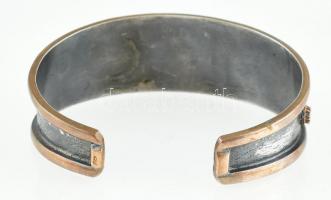 Ezüst (Ag) karperec kövekkel, jelzett, 6×4,6 cm, bruttó: 32,57 g