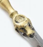 Levélbontó, fém, kopott, h:32cm