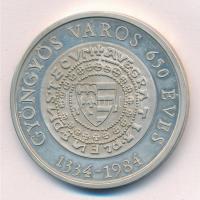 Bognár György (1944-) 1984. "MÉE Gyöngyös / 650 éves Gyöngyös - Róbert Károly" jelzett Ag ...