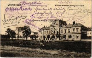 1925 Debrecen, Károly Ferenc József laktanya, katonák. Lindenfeld és Schwartz kiadása (EK)