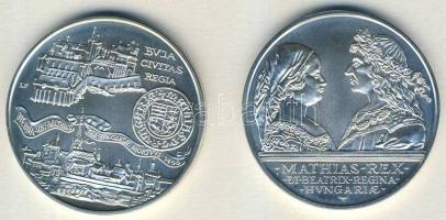 1990. 500Ft Ag + 500Ft Ag "Mátyás király" pár T:BU
