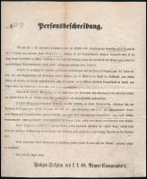 1850 Körözvény dezertált egykori 1848-as huszárezredbe tartozó honvédokról