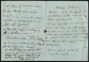 1916 M. kir. erdélyi portyázó zászlóalj katonájának pecsétes igazolványa, valamint a részére küldött...