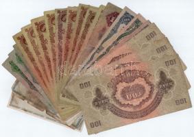 21db-os vegyes Pengő bankjegytétel, közte 1944. 100P "A Vöröshadsereg Parancsnoksága" 2db ...