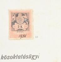 1903 Bábaképző bizonyítványa, vászon 60x40 cm