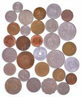 30db-os külföldi, főleg Európán kívüli érmetétel T:vegyes 30pcs foreign coin lot, mostly outside of Europe C:mixed