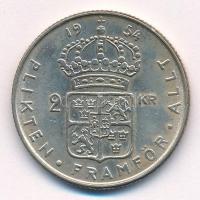 Svédország 1954TS 2Kr Ag "V. Gusztáv" T:2 
Sweden 1954TS 2 Kronor Ag "Gustaf V"...