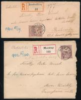 1902-1904 2 db személyes hangvételű kézzel írt levél borítékkal