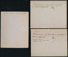 1912 A szamosújvári főgimnázium lövésztanfolyamáról, 3 db kartonra ragasztott fotó, hátoldalon felir...