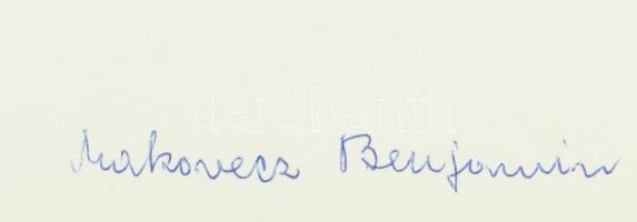 Makovecz Benjamin (1957-): Borgesnek. Fametszet, papír, jelzett, próbanyomat II/III számozással. Pas...