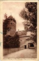 1945 Városszalónak, Stadtschlaining, Schlaining; vár, várkapu / Deutsche Ritterburg, Toreinfahrt, Schloß / castle, gate (ázott sarok / wet corner)
