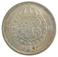 Svédország 1947TS 2Kr Ag "V. Gusztáv" T:1-,2 patina
Sweden 1947TS 2 Kronor Ag "Gusta...