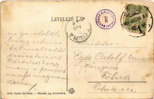 1907 Pécs, Pécsi Országos Kiállítás, Borászati pavilon. Jelfy Gyula felvétele + So. Stpl. (kis szaka...