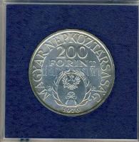 1976. 200Ft Ag "II.Rákóczi Ferenc" T:BU Eredeti plombált MNB plasztiktokban (tok sérült)!