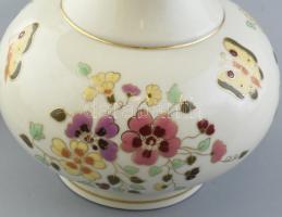 Zsolnay pillangó mintás porcelán lámpa, kézzel festett, jelzett, hibátlan, m: 57 cm