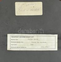 Fajka János (1935): Párok és maszkok, tűzzománc, hibátlan állapotban, igényes keretben 40×24 cm. Jel...