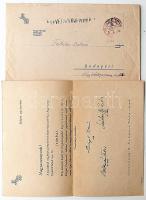 1942 Meghívó a jogászbál helyett rendezett "teadélutánra"