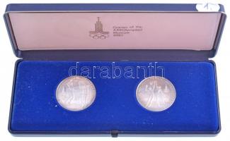 Szovjetunió 1979. 10R Ag "Röplabda" + 10R Ag "Kosárlabda" eredeti, de sérült &qu...