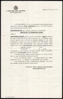 1917 Magyar Szent Korona Országainak Kávéközpontja korlátozásokat bejelentő nyomtatvány 21x32 cm